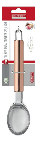 Colher Para Sorvete Inox Com Cabo Cobre 20cm