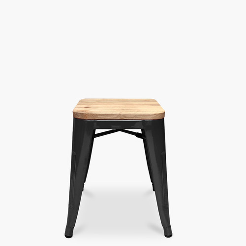 Piso Tolix Asiento Madera Negro Form