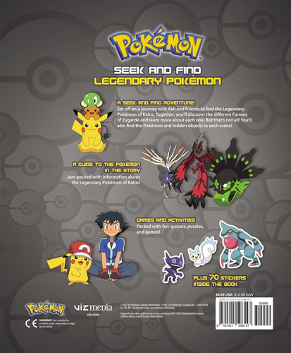 Libro Pokémon Seek And Find: Legendary Pokémon (ingles)