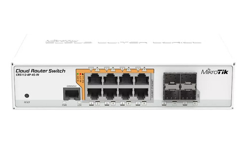 Router Administrable Mikrotik Crs112-8p-4s-in L3 