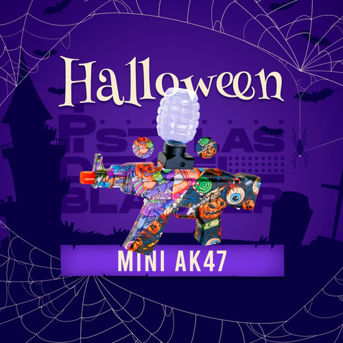 Juguete Gel Blaster Mini Ak47 De Hallowen 