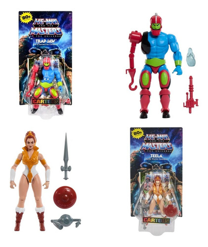 Motu Origins Filmation Cartoon Teela + Mandíbula / Trap Jaw