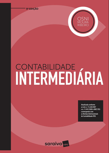 Contabilidade intermediária, de Ribeiro, Osni Moura. Editora Saraiva Educação S. A., capa mole em português, 2017
