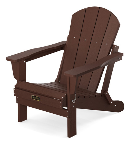 Serwall - Silla Adirondack Para Patio Y Jardn (caf, Plegable