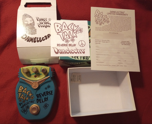 Pedal Danelectro Bac-1 Talk Back Reverse Delay (raro) Azul-turquesa