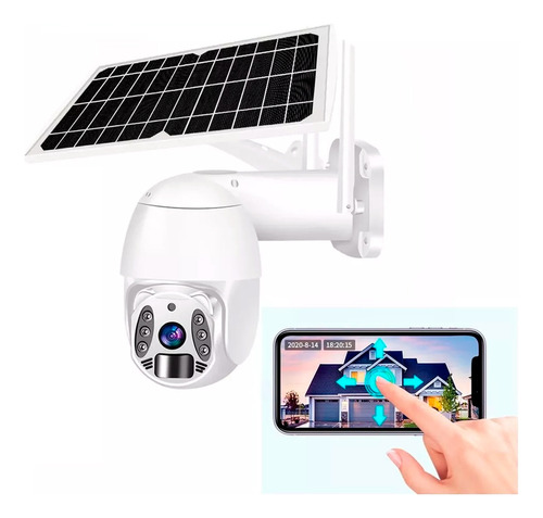 Camara De Seguridad Panel Solar 360° 4g Vision Nocturna 