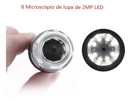 Imagem 6 de 10 de Microscópio Portátil Usb2.0 Digital 1000x Eletrônico