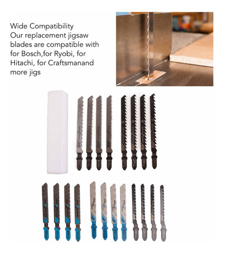 Conjunto De Lâminas De Serra De 20 Peças Hss T Shank Clear F