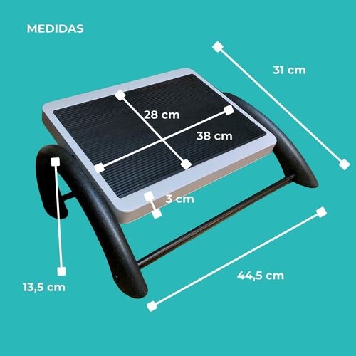 Apoya Pies Ergonómico Reposapies Para Escritorio Oficina