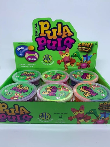 Imagem 3 de 8 de Massinha De Modelar Massa Pula Pula Display 12 Unidades Dtc