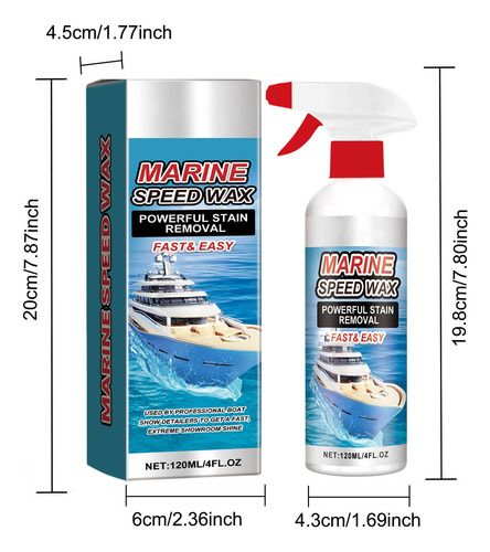Spray De Limpeza De Espuma Marinha Marine Hull Speed Wax 120