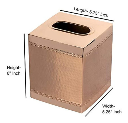 Caja Para Pañuelos De Tela Color Marrón Marca Pyle