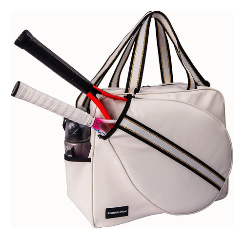 Remobia Hicol White Pu Leather Women Large Sports Handbag Te