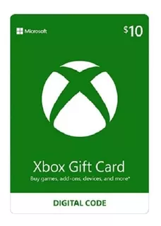 Tarjeta Juegos Xbox Gift Card 10 Usd