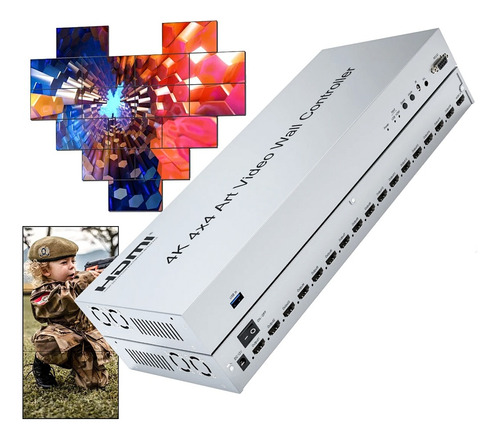 Video Wall 4x4 Hdm 2.0 4k Até 16 Telas Premium Profissional