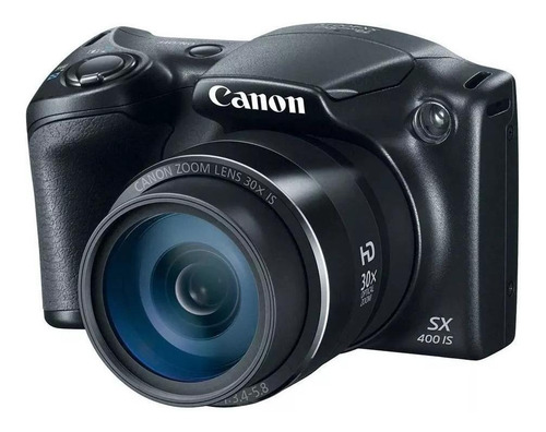Canon PowerShot SX400 IS compacta avançada cor preto
