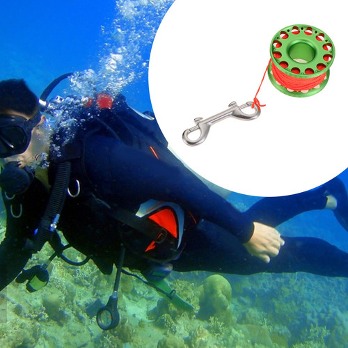 Carrete De Buceo Con Línea De Alta Carrete Verde