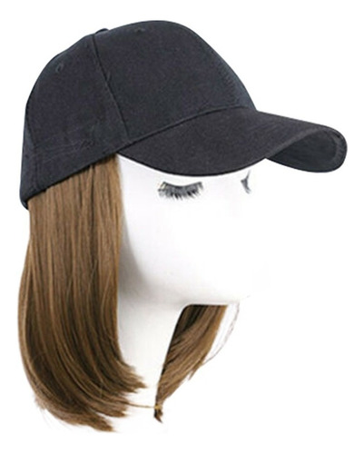 Gorra De Béisbol Con Pelucas Pixie Corte Bob Pelo Sintético