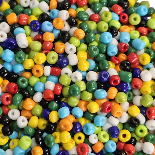 Mostacillon Multicolor X 500 Gramos , Bijou Color Mix Diámetro 4 Mm Largo 4 Mm