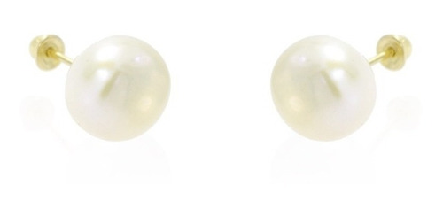 Broqueles Perla Cultivada 8mm. Oro 10k, Mujer, Niña