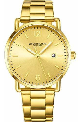 Stuhrling Original Del Reloj Análogo De Oro Amarillo Con Rec