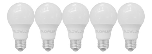 Pack X5 Lampara Led 7w = 50w Luz Fría 6500k Glowlux - E. A.-