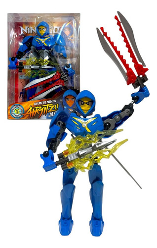 Muñeco Ninja Articulado!!! + Armas Armables!! Coleccionable!