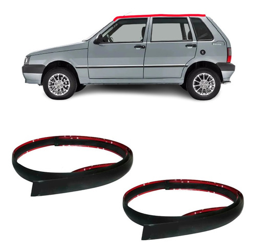 Kit 2 Frisos Calha Teto Fiat Uno Mille 4 Portas 1992 1993