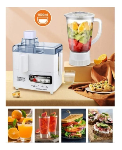 Licuadora 4 En 1 Extractor De Jugo Procesador De Alimentos