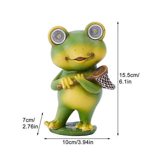 Lámpara Solar De Rana Bonita Figura De Rana Con Luz Solar Pa