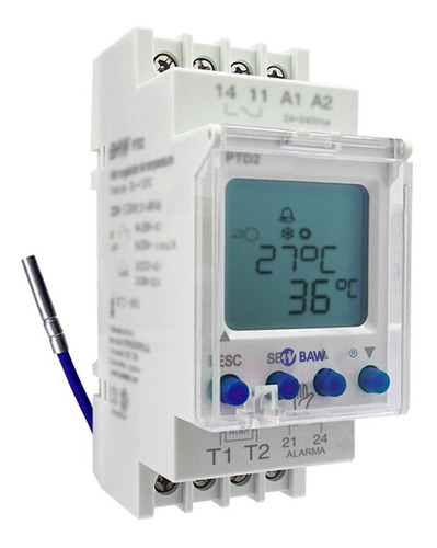 Controlador Digital De Temperatura Relé Con Sensor Ptc Ptd2