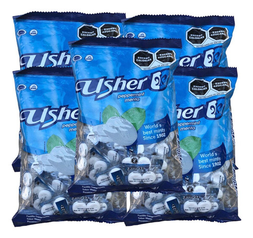 Usher Caramelo Pastilla Menta 3600 Pz De 2 Pastillas C/u