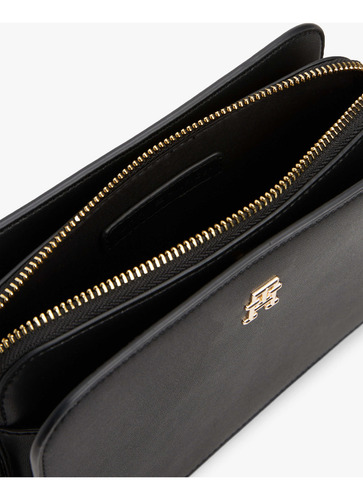 Bolso Crossbody Negro Con Monotipo De Mujer Tommy Hilfiger