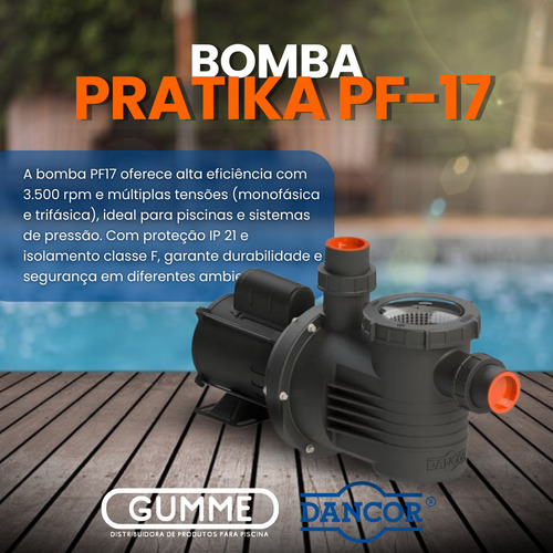 Bomba Dancor Pratika Pf-17 1/3 Cv Para Piscina