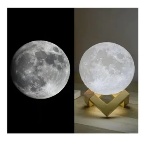 Lámpara De Mesa Forma De Luna Mydethun