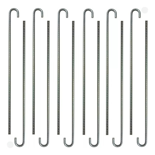 Estaca P/ Barraca 25 Cm Aço Ca-50 (4,2mm) Com 12 Unidades