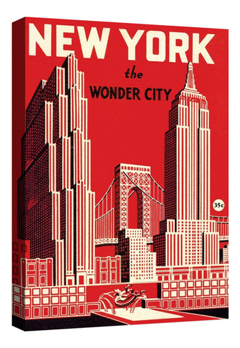 Cuadro Decorativo Canvas Poster Vintage Nueva York