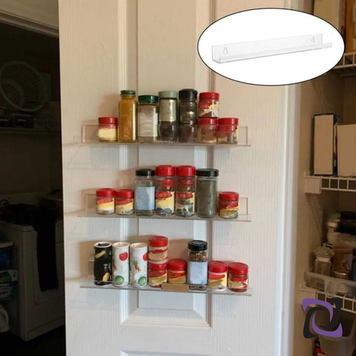 3 Prateleiras Organizador Multiuso Acrílico Cozinha Banheiro
