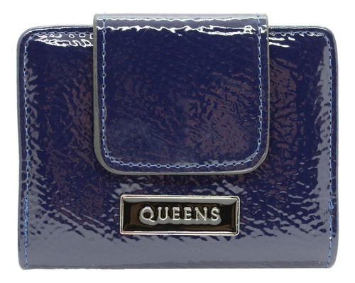 Queens Billetera Mujer Cuero Sintético Qw22 Small Azul Color Azul Oscuro Qw22small
