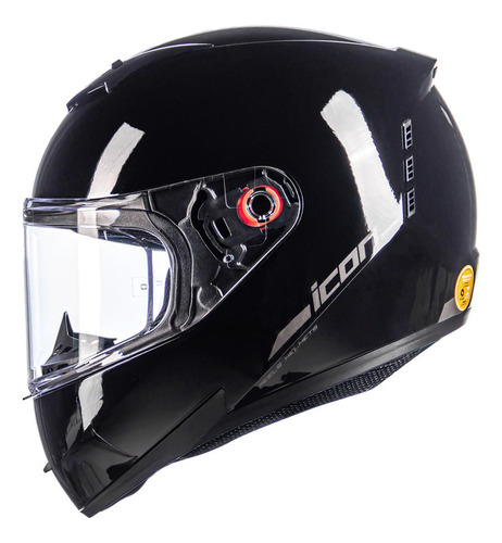 Capacete Masculino Feminino Fechado Peels Icon Preto Brilho