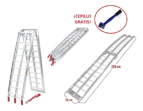 Imagen 2 de 9 de Rampa Moto Aluminio Nueva 340 Kg + Envío Gratis.
