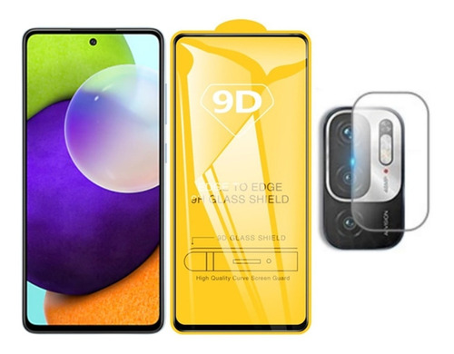 Mica Cristal 9d + Mica Cámara Xiaomi Redmi Note 10 5g