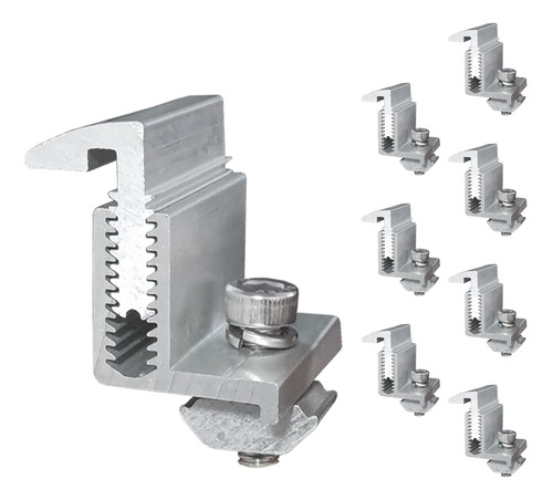 Abrazadera Extremo Ajustabl Para Panel Solar Aluminio Fijar