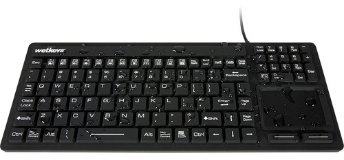 Teclado Con Cable, Impermeable Silicona Wetkeys