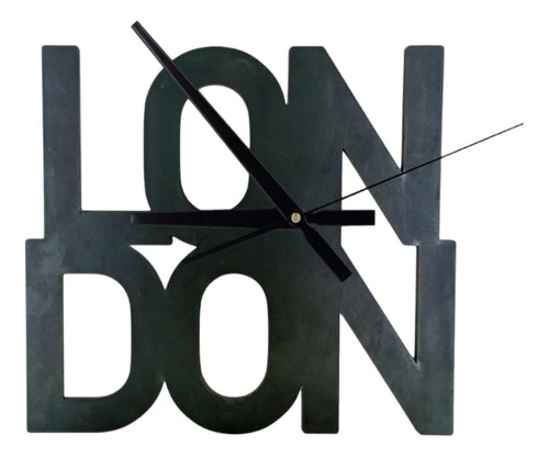 Reloj De Pared Analógico Diseño London Letras 60x60