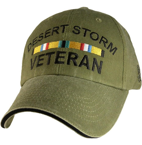 Veterano Tormenta Del Desierto Con Gorra Con Cinta, Verde