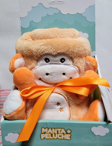 Peluche Con Manta Modelo Mono