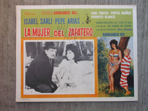 Vintage Lobby Card Isabel Sardi En La Mujer Del Zapatero!