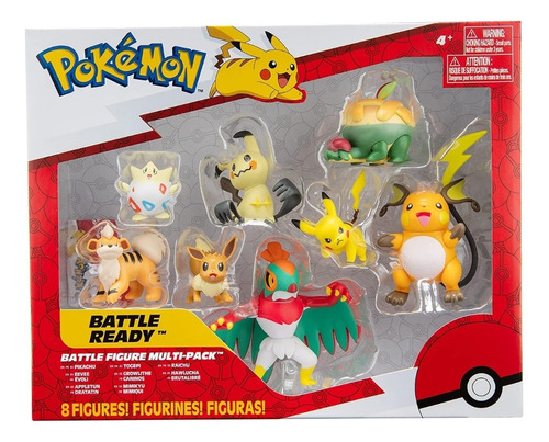 Paquete De 8 Figuras De Batalla Pokémon