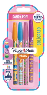 Boligrafo Inkjoy Candy Pop Paper Mate Surtidos Blister X4